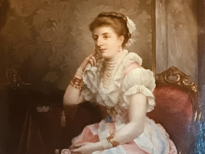 1810-Luigi Biagi - Ritratto della Regina Margherita di Savoia Viklla della Regina Torino